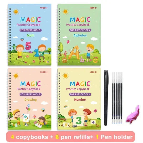 Magic Practice Copybook Set | مجموعة دفاتر ممارسة السحر - Fyne Girl