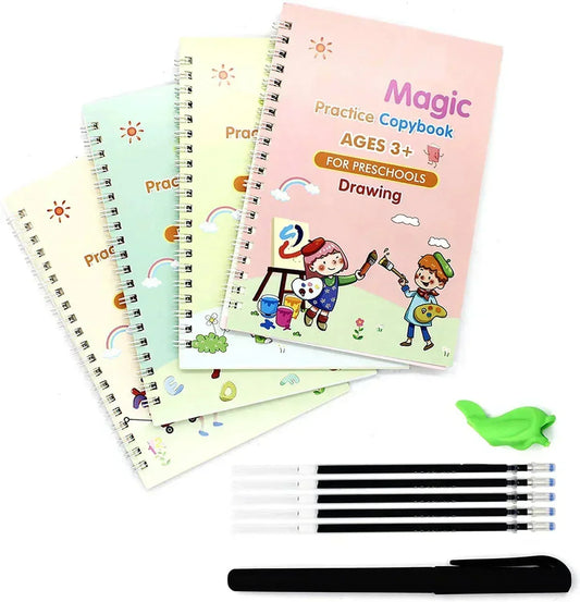 Magic Practice Copybook Set | مجموعة دفاتر ممارسة السحر - Fyne Girl